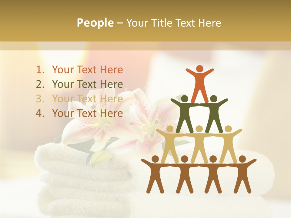 White Bed Folded PowerPoint Template