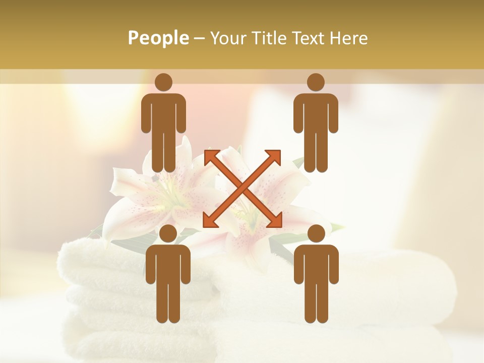 White Bed Folded PowerPoint Template