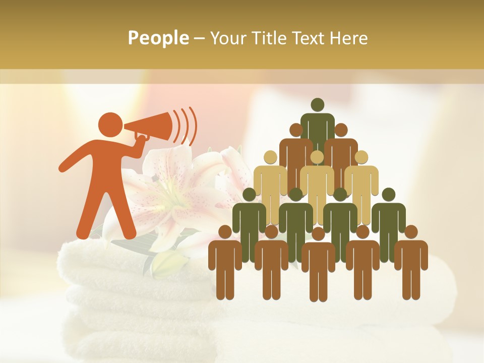 White Bed Folded PowerPoint Template