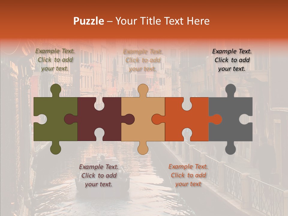 Water Cannel Colorful PowerPoint Template