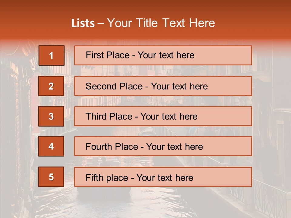 Water Cannel Colorful PowerPoint Template