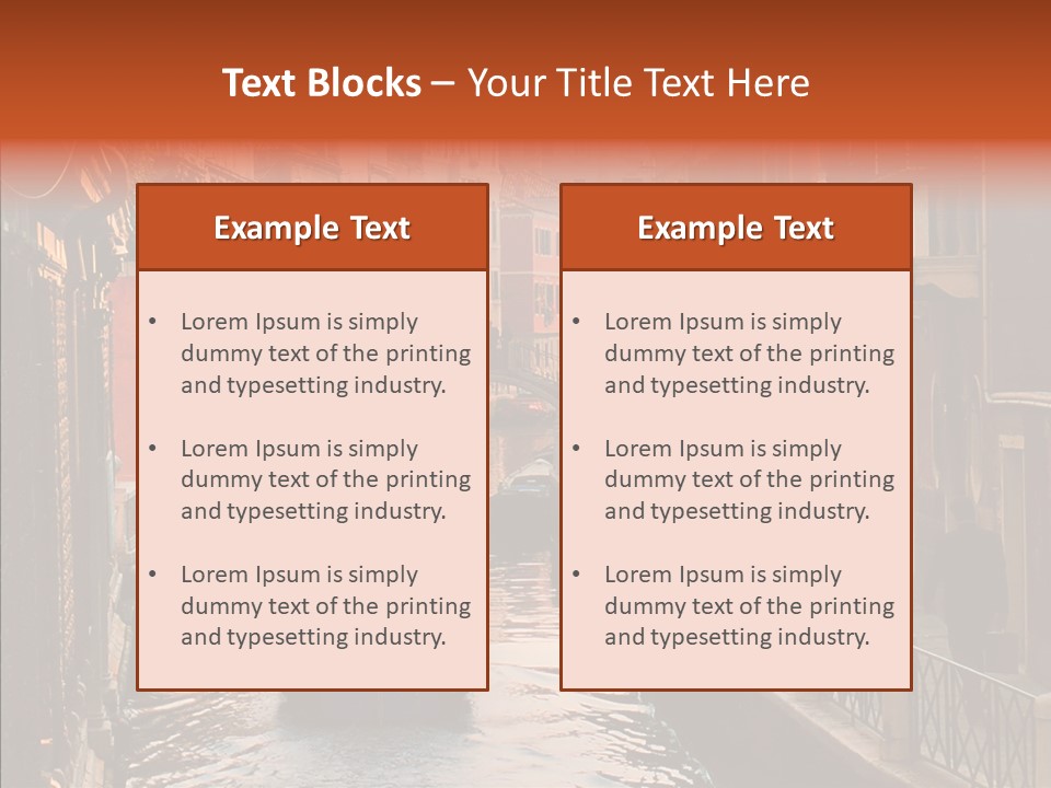 Water Cannel Colorful PowerPoint Template