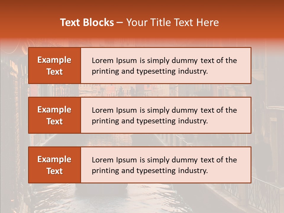 Water Cannel Colorful PowerPoint Template