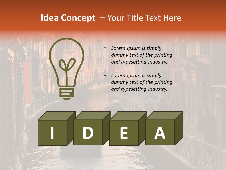 Water Cannel Colorful PowerPoint Template