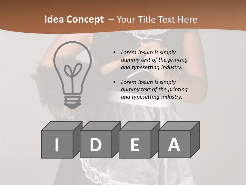 Smiling Maid Youth PowerPoint Template