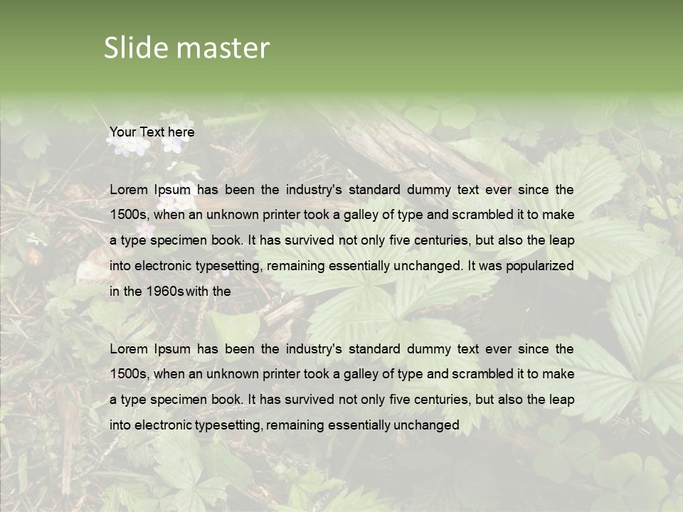 Generic Grass Leafs PowerPoint Template