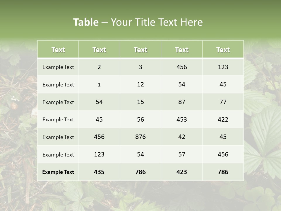 Generic Grass Leafs PowerPoint Template