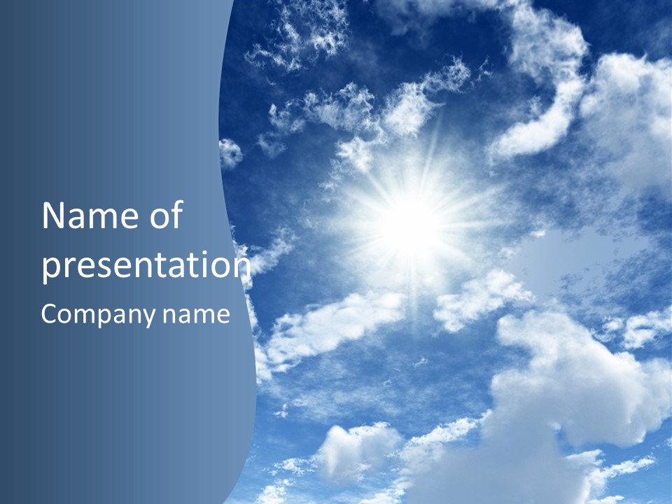 Panorama Bright Blue PowerPoint Template