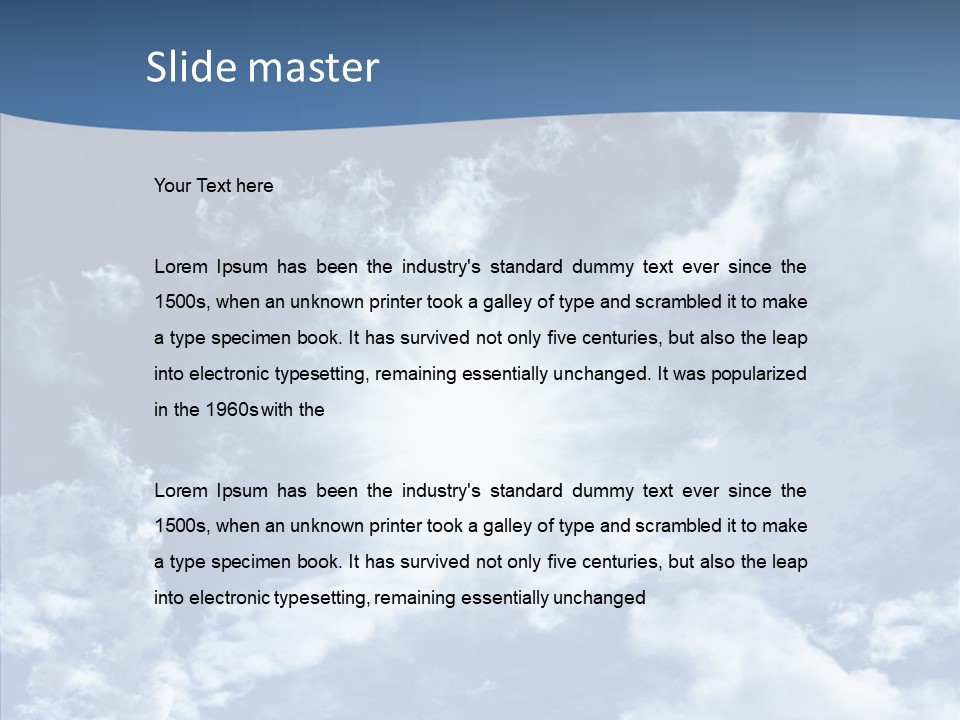 Panorama Bright Blue PowerPoint Template