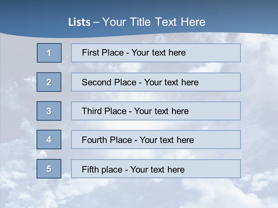 Panorama Bright Blue PowerPoint Template