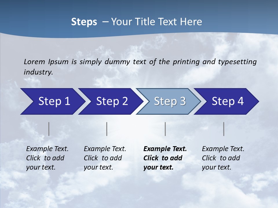 Panorama Bright Blue PowerPoint Template