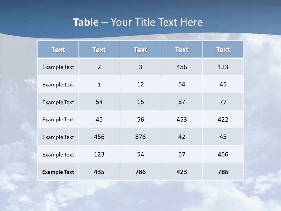 Panorama Bright Blue PowerPoint Template