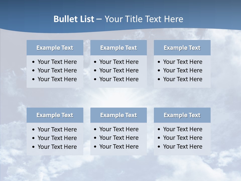 Panorama Bright Blue PowerPoint Template