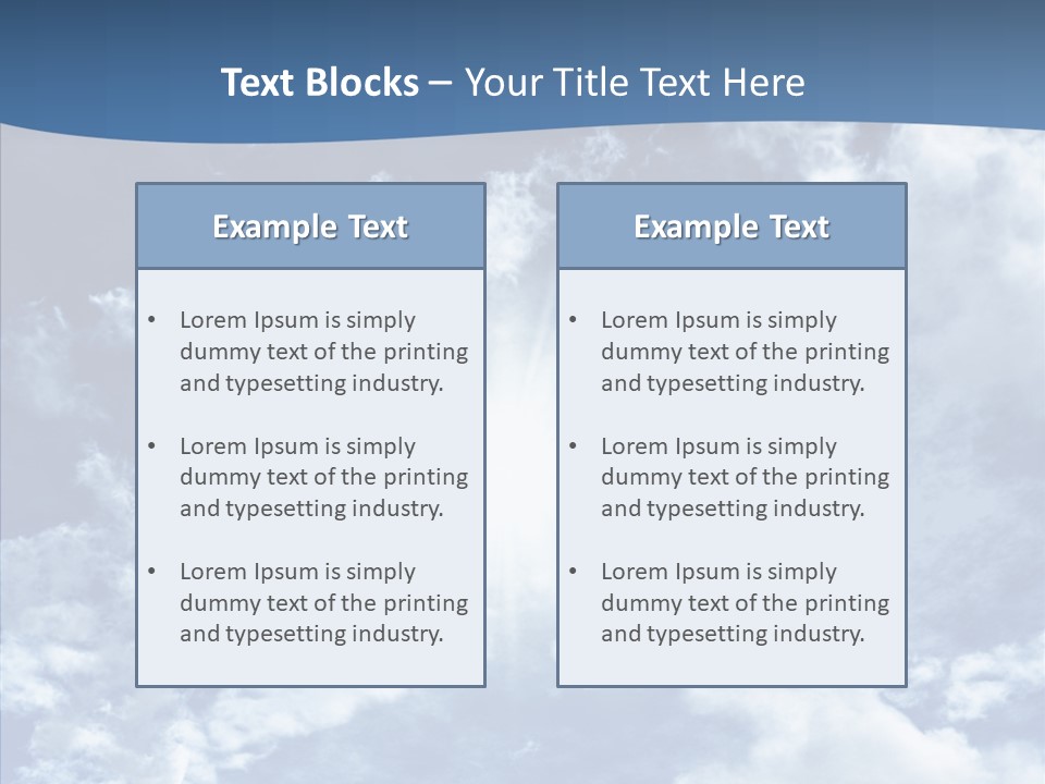 Panorama Bright Blue PowerPoint Template