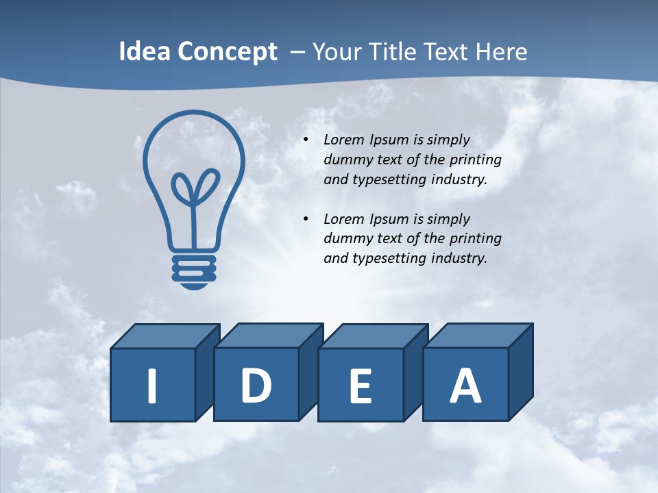 Panorama Bright Blue PowerPoint Template