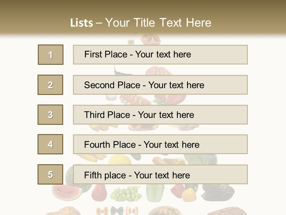 Bread Dairy Sausage PowerPoint Template