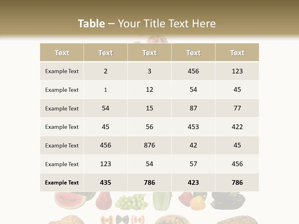Bread Dairy Sausage PowerPoint Template