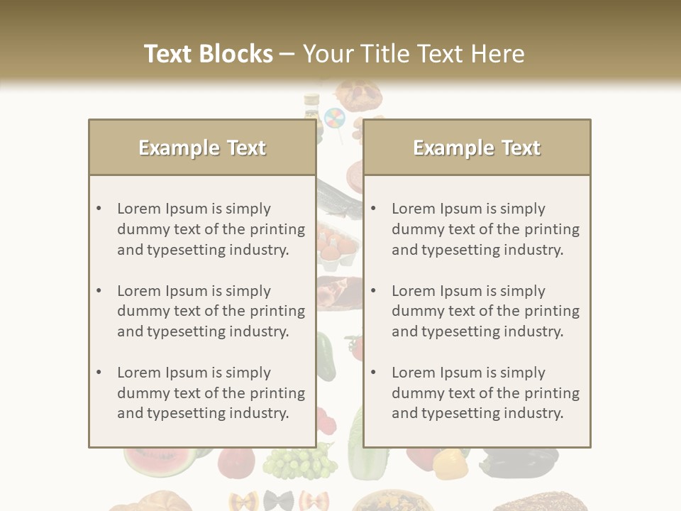 Bread Dairy Sausage PowerPoint Template