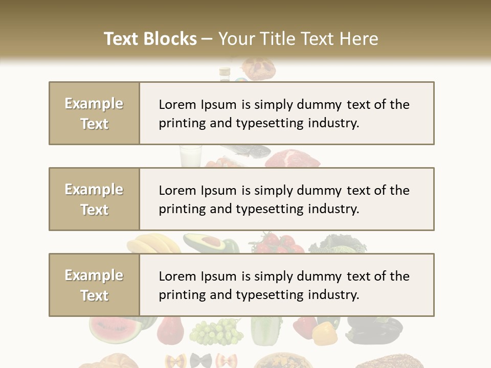 Bread Dairy Sausage PowerPoint Template