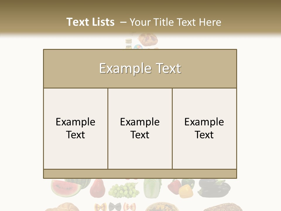 Bread Dairy Sausage PowerPoint Template