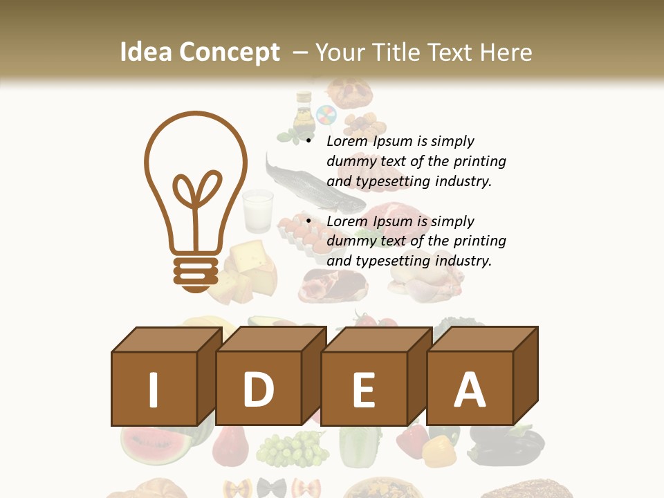 Bread Dairy Sausage PowerPoint Template