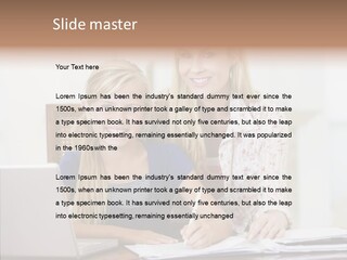 Explaining People Desk PowerPoint Template