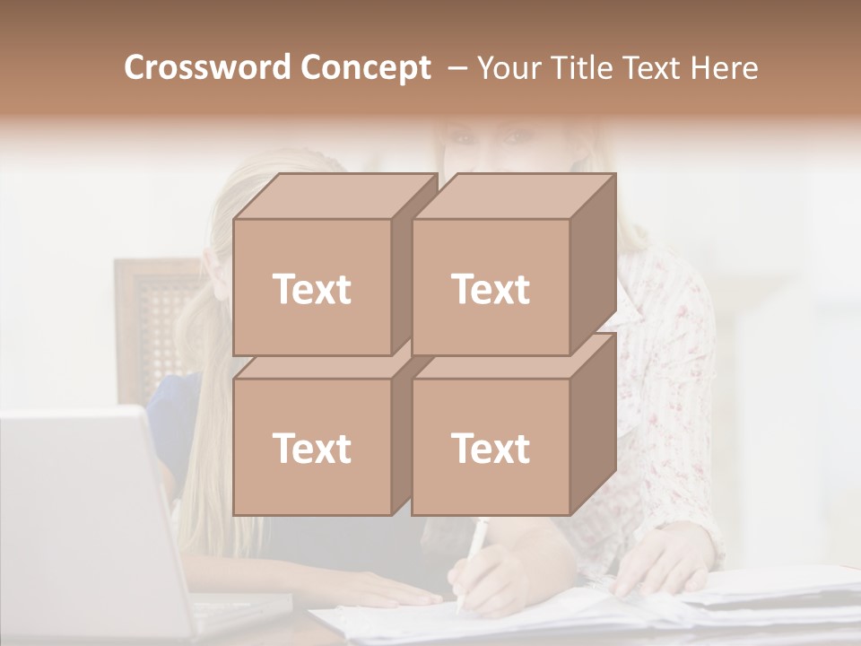 Explaining People Desk PowerPoint Template