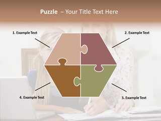 Explaining People Desk PowerPoint Template