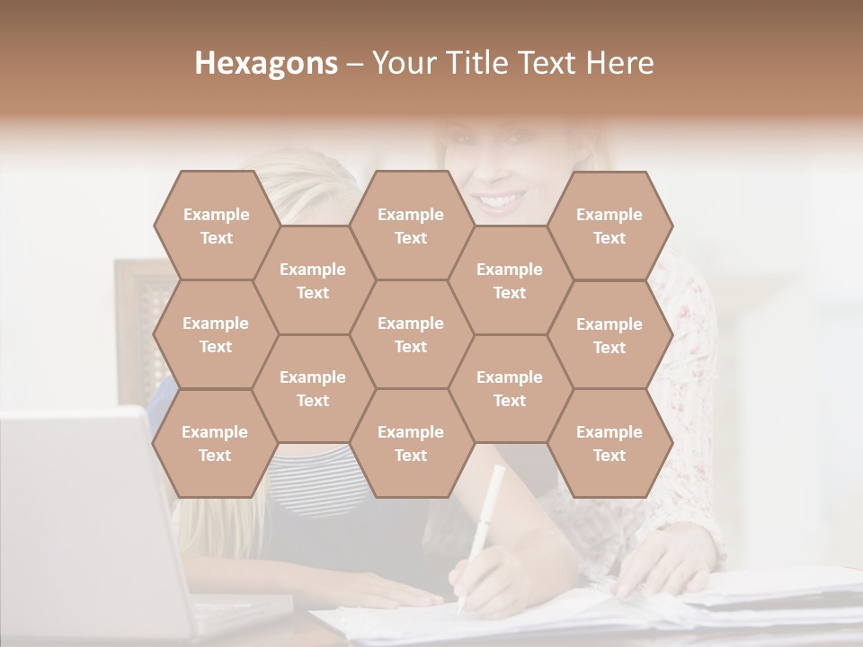 Explaining People Desk PowerPoint Template