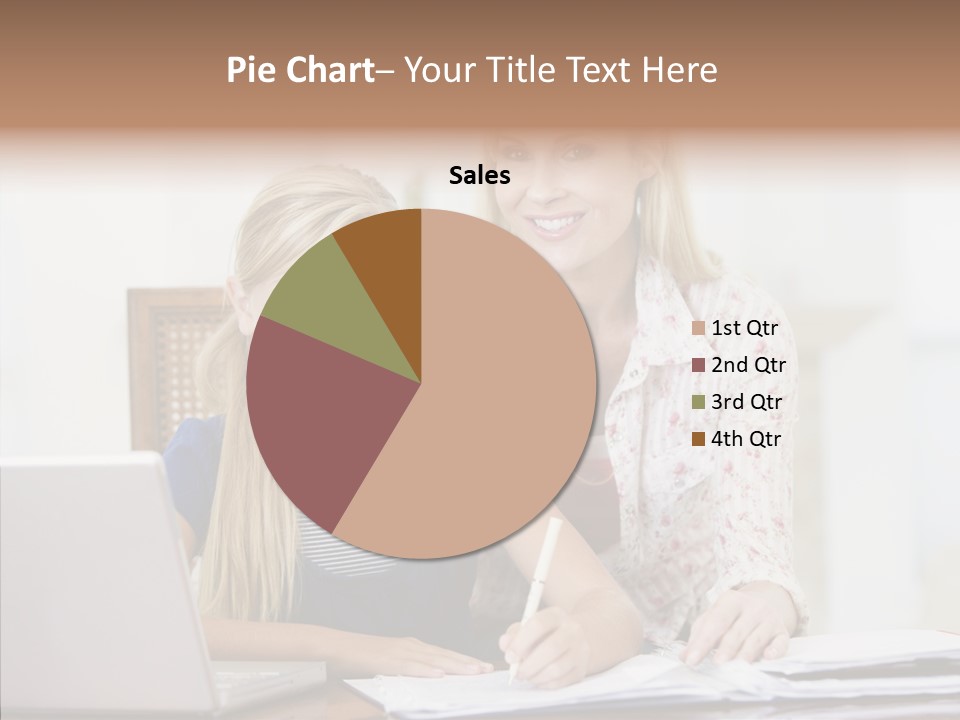 Explaining People Desk PowerPoint Template