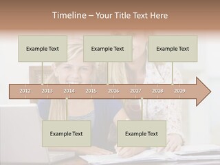 Explaining People Desk PowerPoint Template