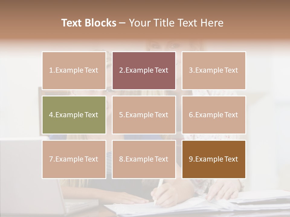 Explaining People Desk PowerPoint Template