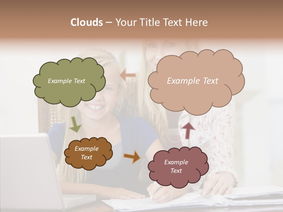 Explaining People Desk PowerPoint Template