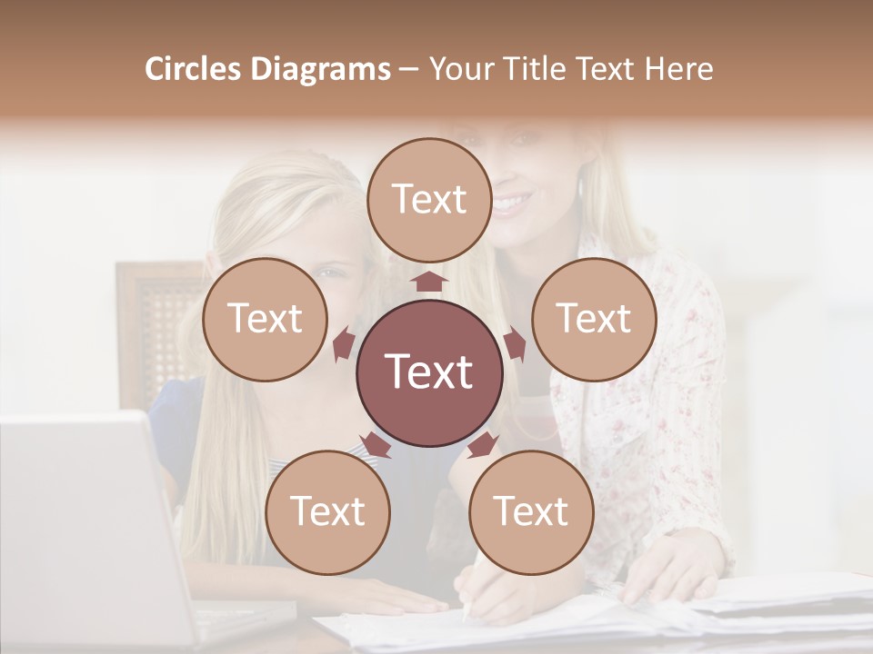 Explaining People Desk PowerPoint Template