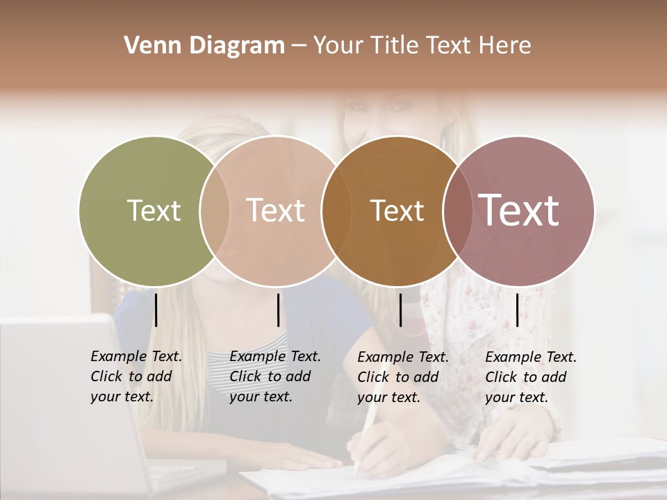 Explaining People Desk PowerPoint Template