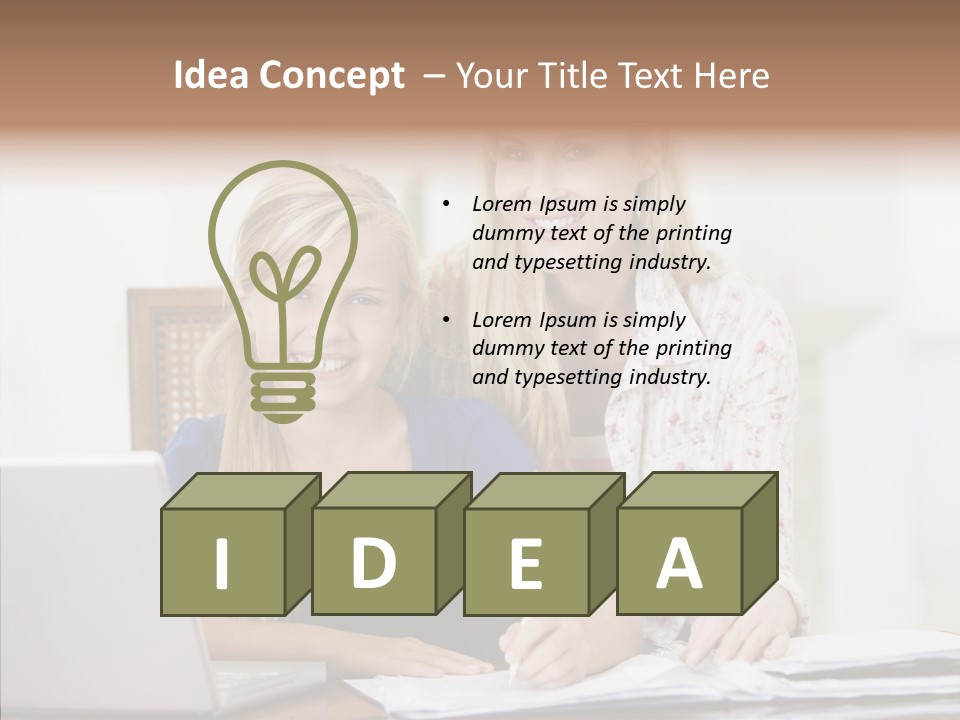 Explaining People Desk PowerPoint Template