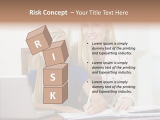 Explaining People Desk PowerPoint Template