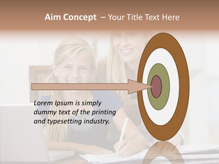 Explaining People Desk PowerPoint Template
