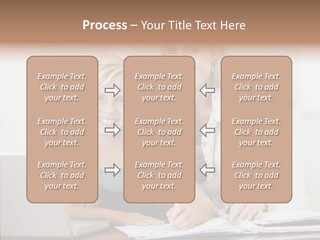 Explaining People Desk PowerPoint Template