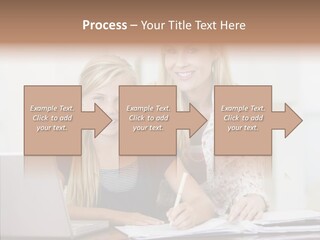 Explaining People Desk PowerPoint Template