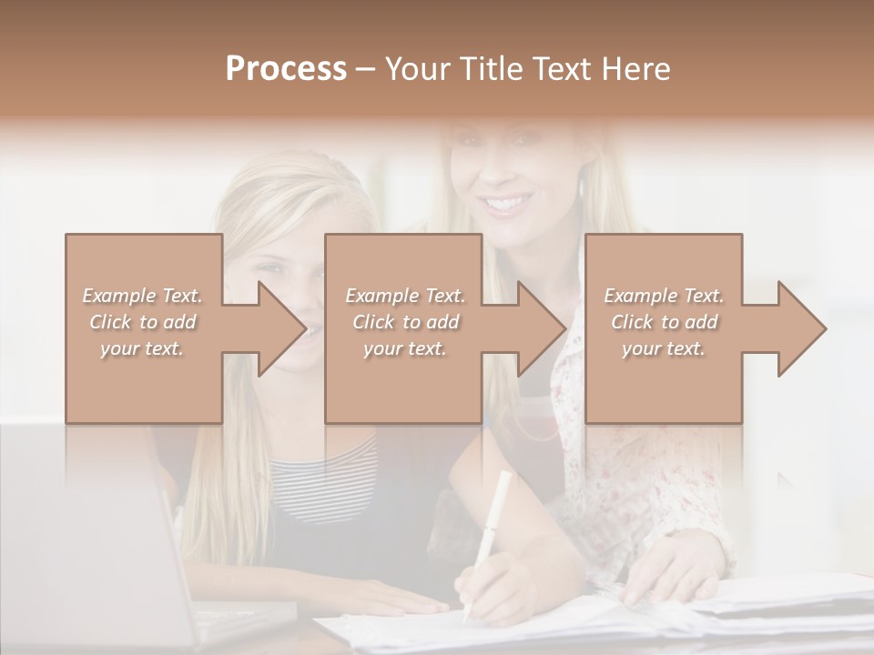 Explaining People Desk PowerPoint Template
