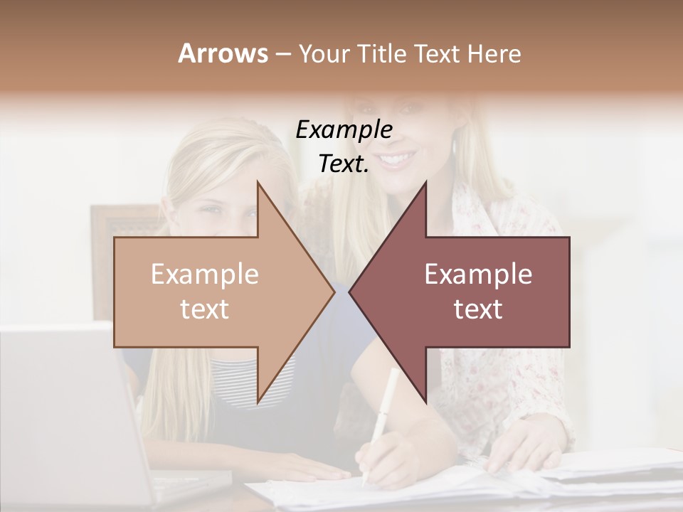Explaining People Desk PowerPoint Template