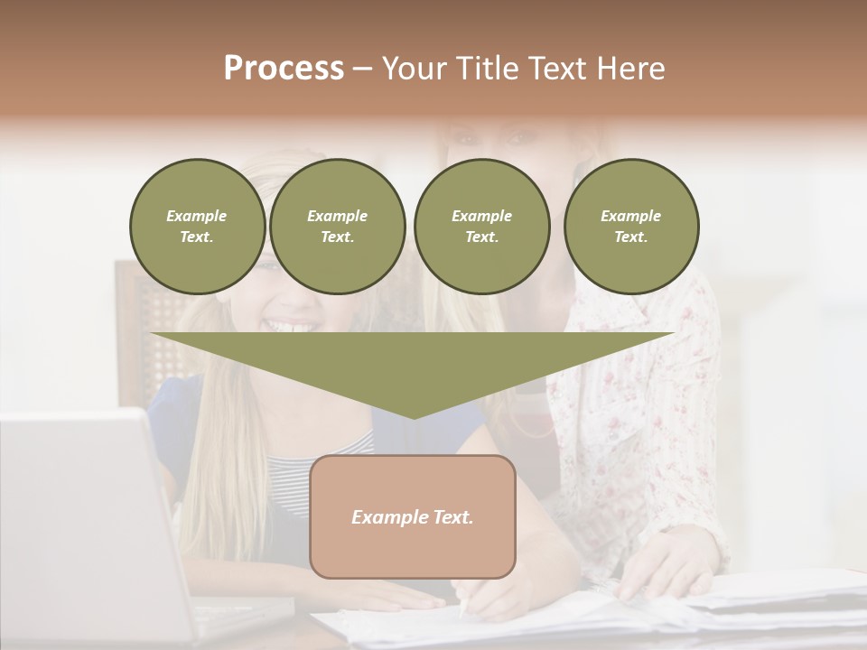 Explaining People Desk PowerPoint Template