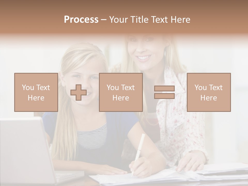 Explaining People Desk PowerPoint Template