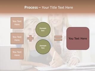 Explaining People Desk PowerPoint Template