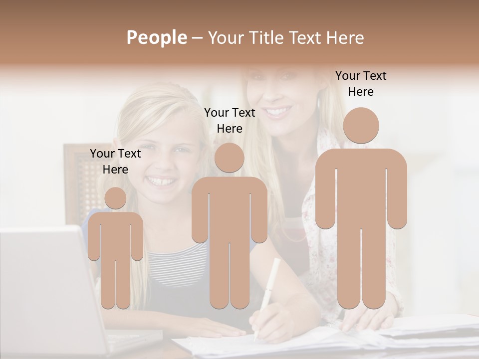 Explaining People Desk PowerPoint Template