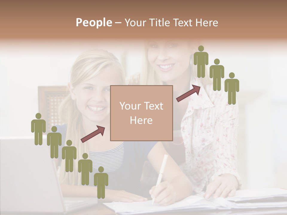 Explaining People Desk PowerPoint Template