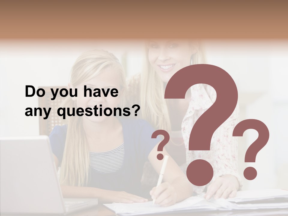 Explaining People Desk PowerPoint Template