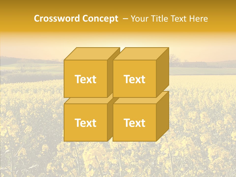 Landscape Rural Golden PowerPoint Template