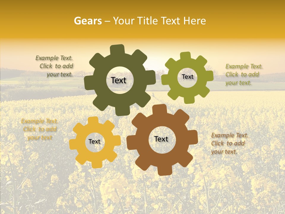 Landscape Rural Golden PowerPoint Template